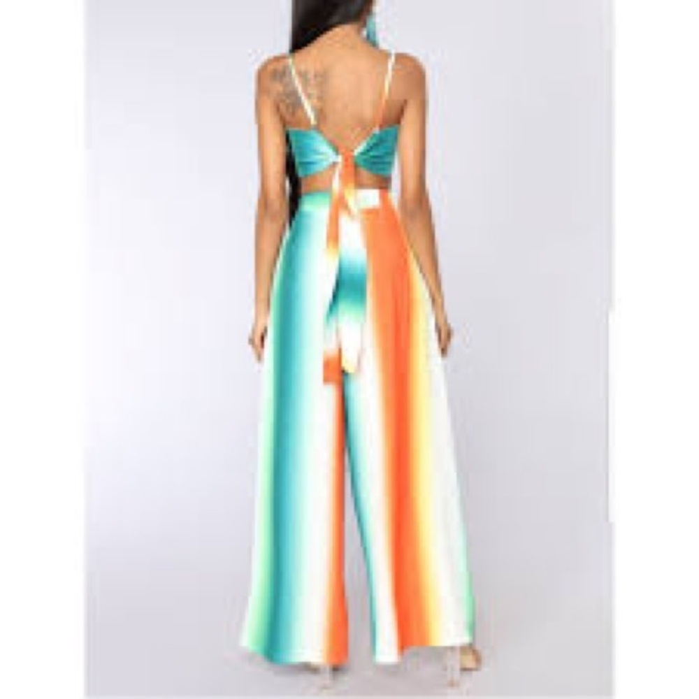 Sure To Stand Out Orange Multi Stripe 2 Piece Set - Picture 10 of 10